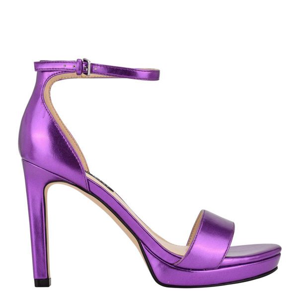 Nine West Edyn Ankle Strap Purple Heeled Sandals | South Africa 63K35-9M94